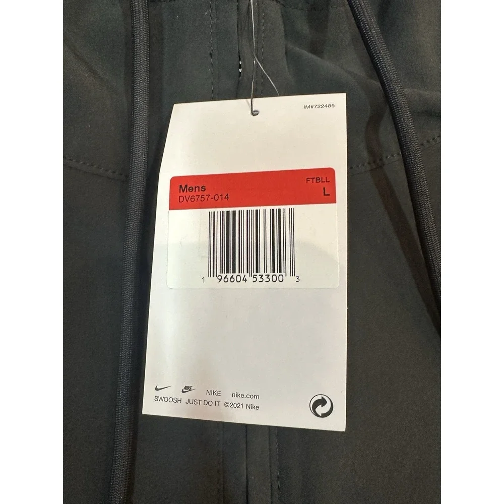 NEW Nike Jacket Mens Pullover Hooded Quarter Zip Black Mesh Size L NWT